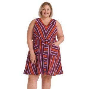 ModCloth Retro-chic A-line Striped Dress #008
